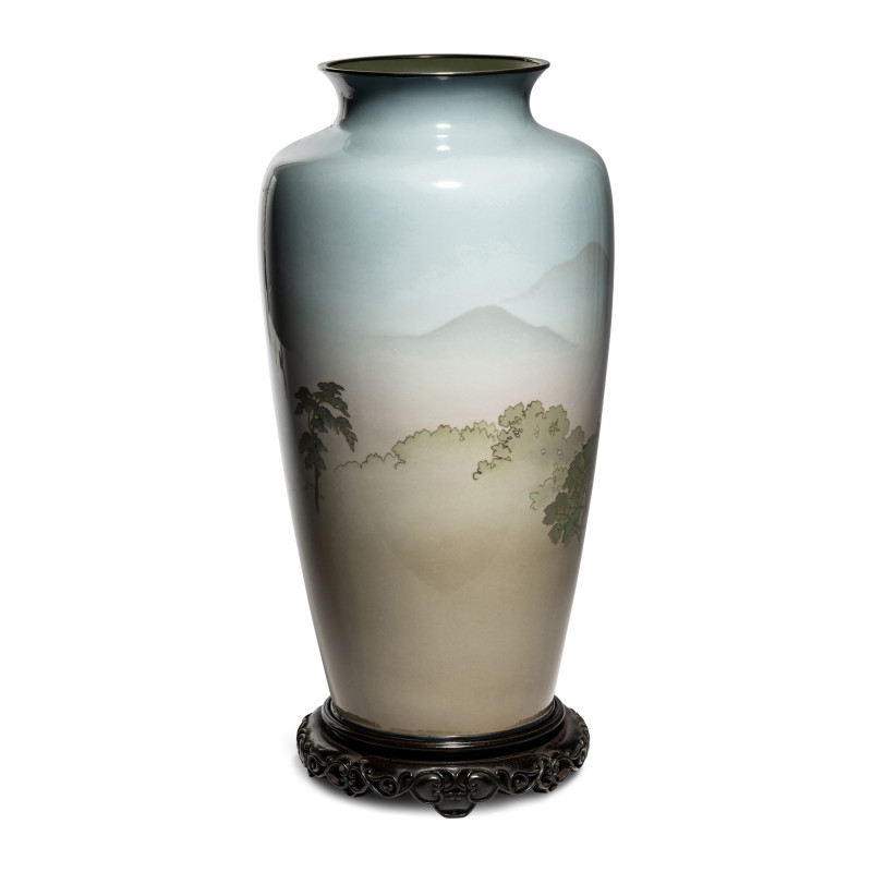 日本明治-大正時期 安藤七寶店七寶燒花瓶一對 | An Impressive Pair of Large Japanese Cloisonné Presentation Vases, Ando Jubei Studio, Late Meiji to Taisho Period - 图4