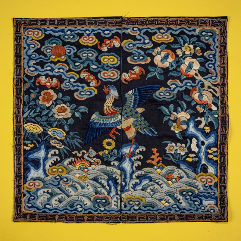 清晚期 文官補子三種 | Three Chinese 'Mandarin Duck' Rank Badges, 19th Century - 图4