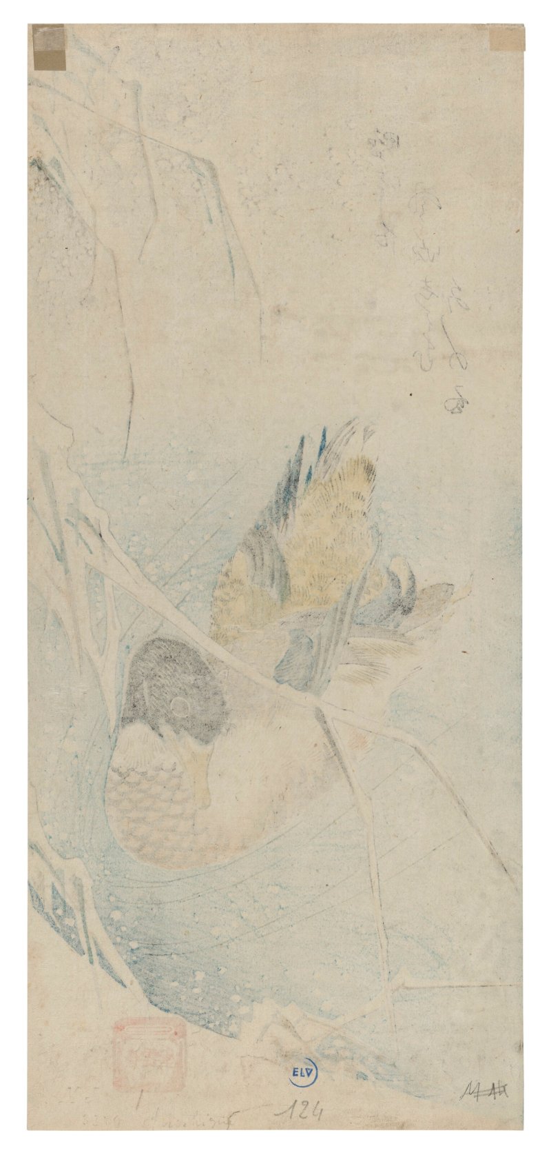 UTAGAWA HIROSHIGE (1797-1858)  Mallard Duck and Snow-Covered Reeds - 图2