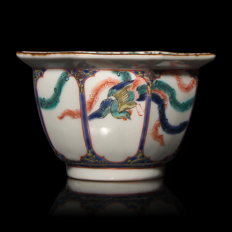 約1670-1690年 日本酒井田柿右衛門鳳紋八方小碗五件 | A Set of Five Japanese Kakiemon Porcelain Small Bowls, Circa 1670-1690 - 图3