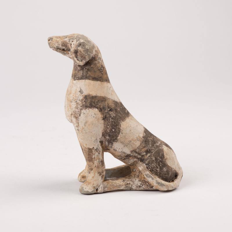    唐 彩繪陶犬 - 图2