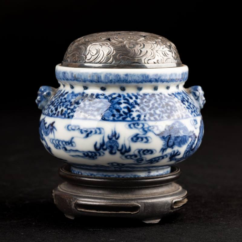    清光緒 青花龍紋香爐 - 图4