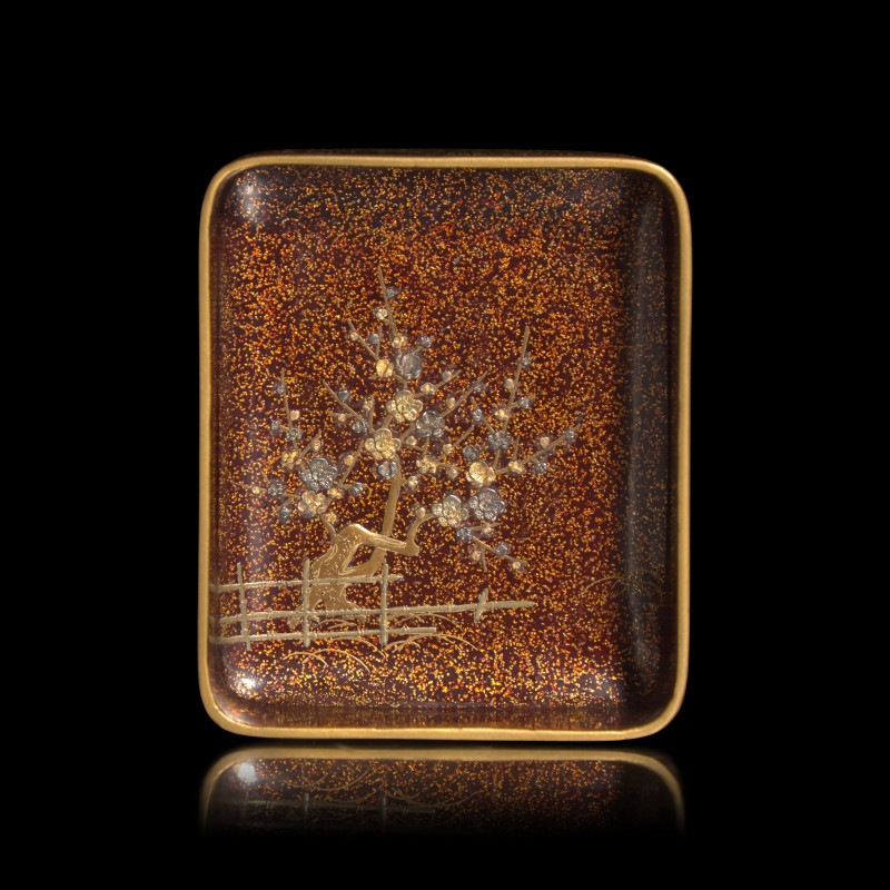 日本江戶時代 日本蒔繪漆盒 | A Japanese Gold Lacquer Rectangular Covered Box, tebako , Edo Period - 图3