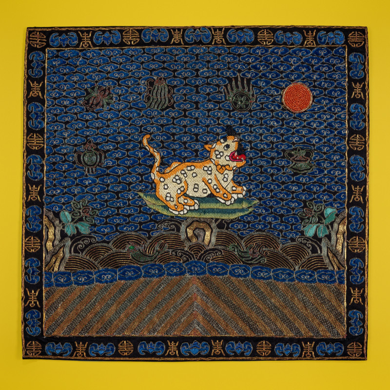 晚清-民國 刺綉武官補子六種 | Six Chinese Embroidered Silk Military Rank Badges, Late 19th-Early 20th Century - 图6