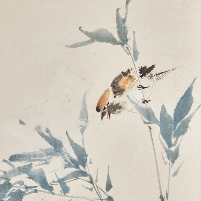 黃北壽舊藏書畫一組九件 | Five Chinese Hanging Scroll Paintings and Four Calligraphy Dedicated to Huang Beishou (1913-2000) - 图4