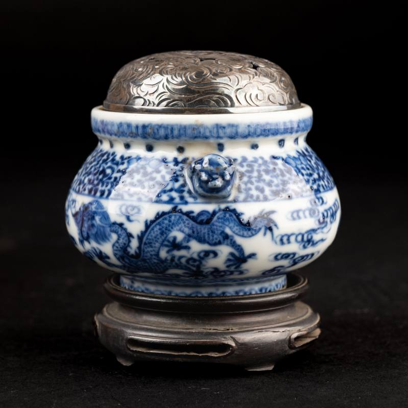    清光緒 青花龍紋香爐 - 图5