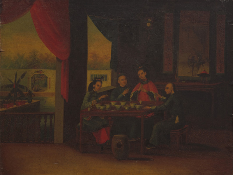 清晚期 外銷油畫兩幅 | Two Framed Chinese Export Paintings, 19th Century - 图5