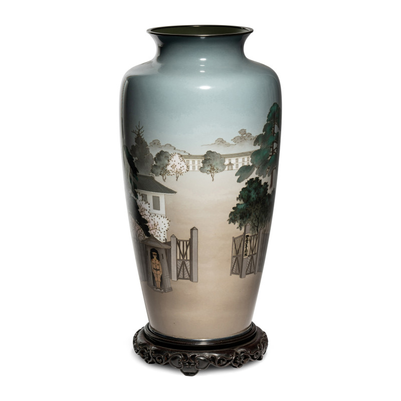 日本明治-大正時期 安藤七寶店七寶燒花瓶一對 | An Impressive Pair of Large Japanese Cloisonné Presentation Vases, Ando Jubei Studio, Late Meiji to Taisho Period - 图7