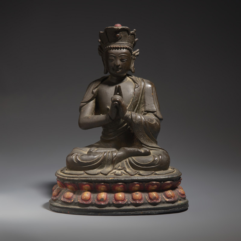 明 銅坐佛 | A Chinese Bronze Figure of a Seated Buddha, Ming Dynasty