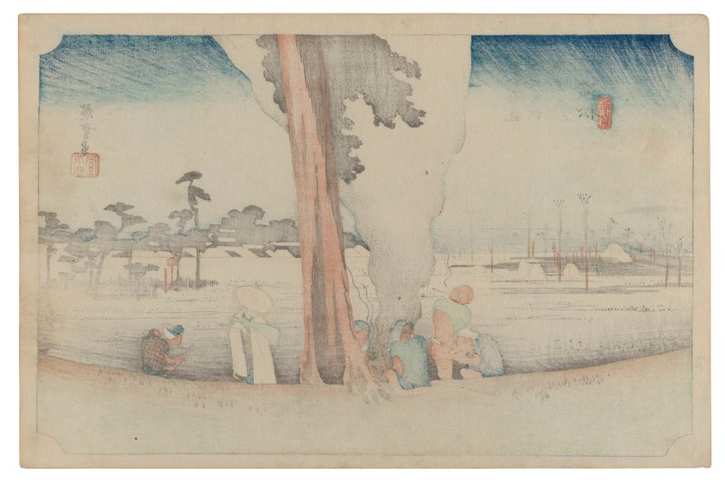 UTAGAWA HIROSHIGE (1797-1858)  Hamamatsu, fuyugare no zu (Hamamatsu: winter scene) - 图2