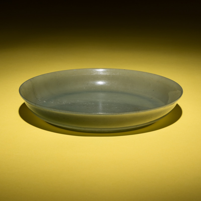 清晚期 青玉盤 | A Chinese Celadon Jade Dish, 19th Century - 图3