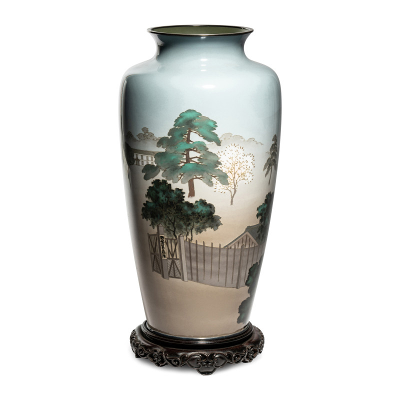 日本明治-大正時期 安藤七寶店七寶燒花瓶一對 | An Impressive Pair of Large Japanese Cloisonné Presentation Vases, Ando Jubei Studio, Late Meiji to Taisho Period - 图8