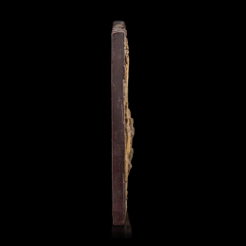 清晚期 端石雕蓬萊仙島插屏心 | A Chinese Carved Duan Stone Rectangular 'Landscape' Panel, 19th Century - 图4