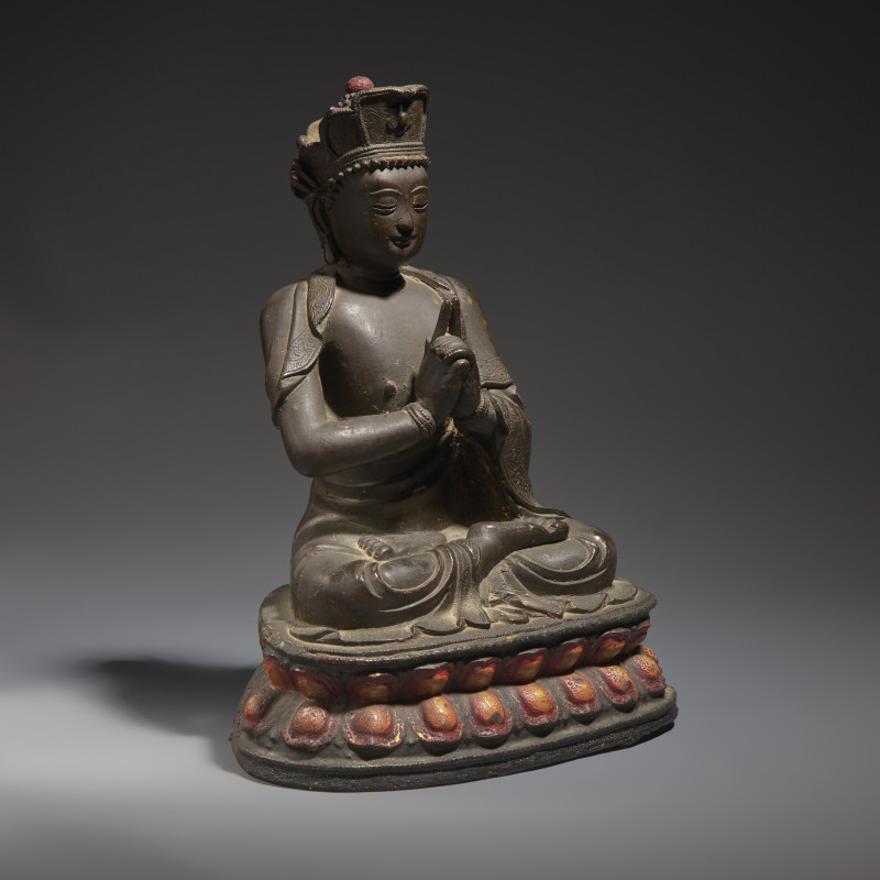 明 銅坐佛 | A Chinese Bronze Figure of a Seated Buddha, Ming Dynasty - 图2