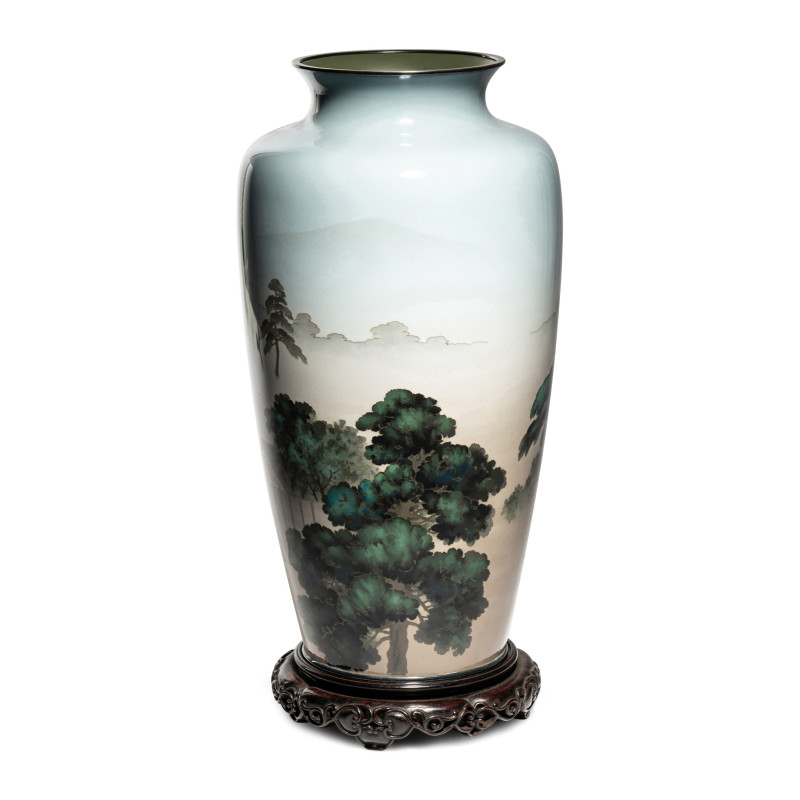日本明治-大正時期 安藤七寶店七寶燒花瓶一對 | An Impressive Pair of Large Japanese Cloisonné Presentation Vases, Ando Jubei Studio, Late Meiji to Taisho Period - 图9