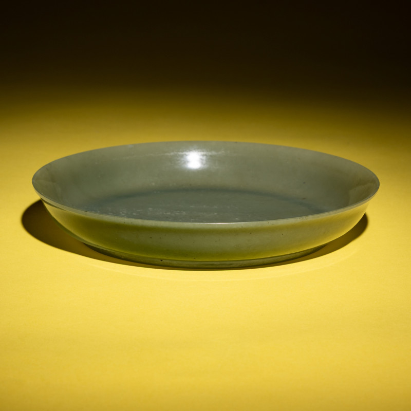 清晚期 青玉盤 | A Chinese Celadon Jade Dish, 19th Century - 图4