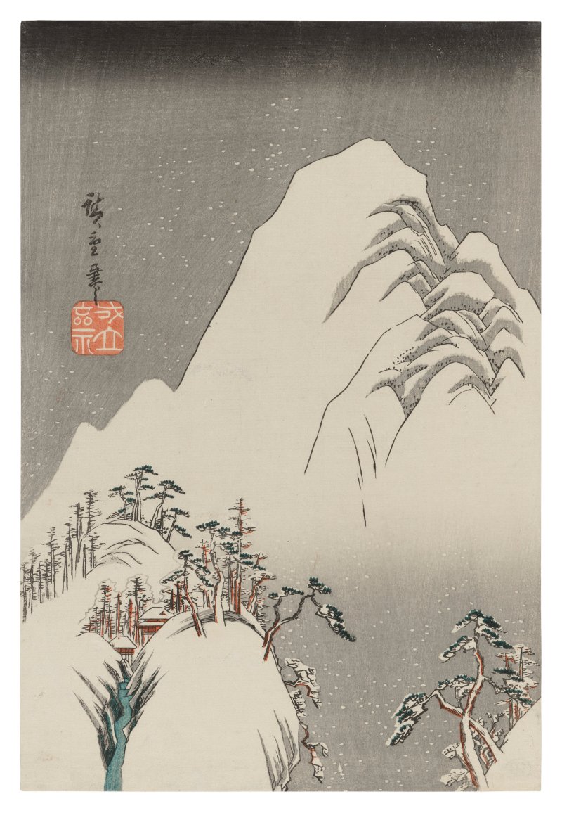 UTAGAWA HIROSHIGE (1797-1858)  The Fuji River in Snow - 图2