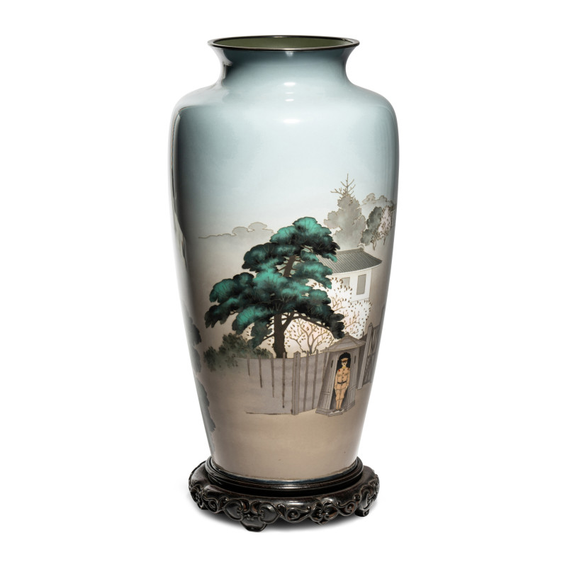 日本明治-大正時期 安藤七寶店七寶燒花瓶一對 | An Impressive Pair of Large Japanese Cloisonné Presentation Vases, Ando Jubei Studio, Late Meiji to Taisho Period - 图10