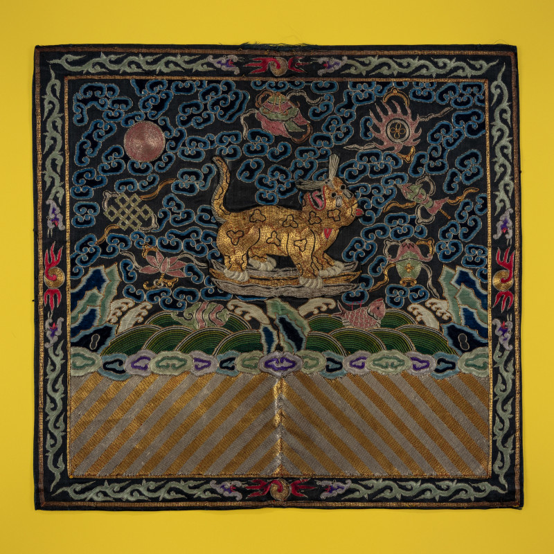 晚清-民國 刺綉武官補子六種 | Six Chinese Embroidered Silk Military Rank Badges, Late 19th-Early 20th Century - 图7