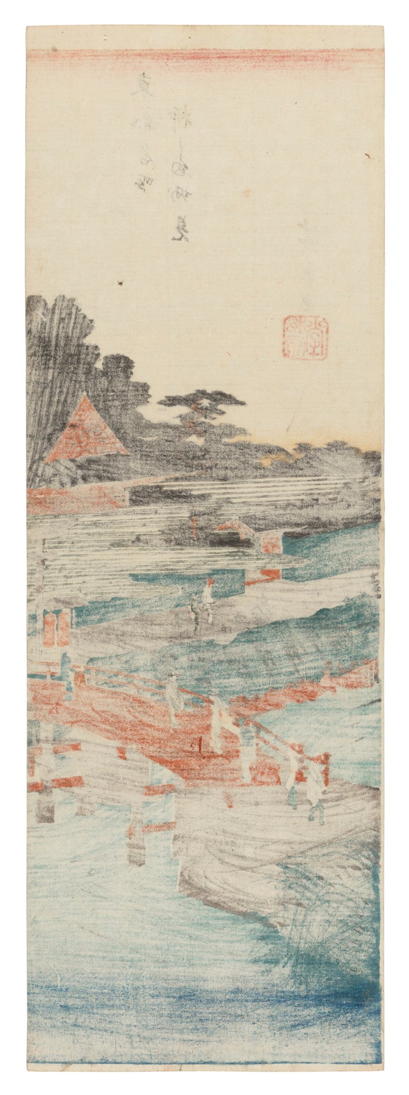 UTAGAWA HIROSHIGE (1797-1858)  Yanagishima Myoken (Myoken Temple in Yanagishima) - 图2