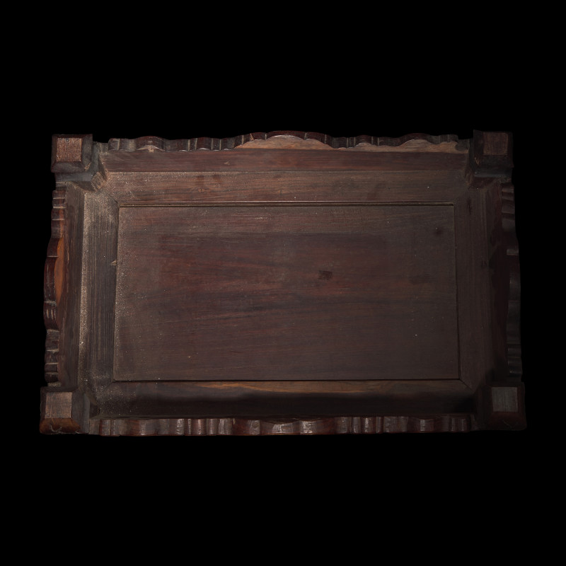 民國 硬木嵌螺鈿方座 | A Finely-Carved and Inlaid Hardwood Small Low Table, First Half of 20th Century - 图6