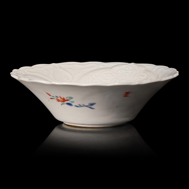 約1690-1720年 日本酒井田柿右衛門模印紋碗 | An Unusual Japanese Kakiemon Porcelain Molded Small Bowl, Circa 1690-1720 - 图3