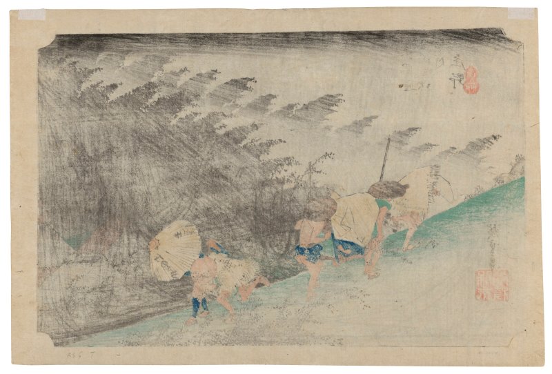 UTAGAWA HIROSHIGE (1797-1858)  Shono, hakuu (Shono: driving rain) - 图2