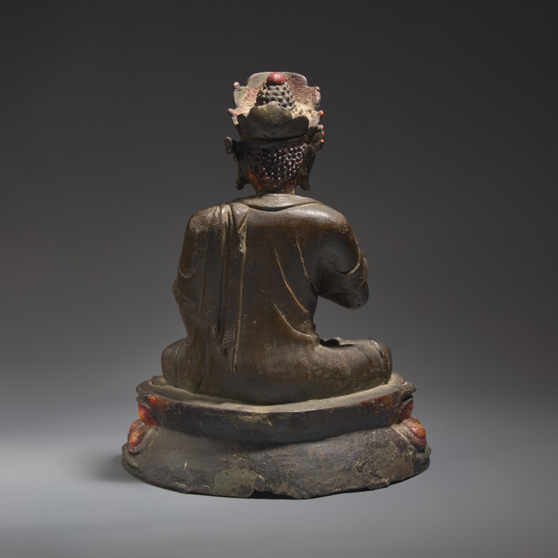 明 銅坐佛 | A Chinese Bronze Figure of a Seated Buddha, Ming Dynasty - 图4