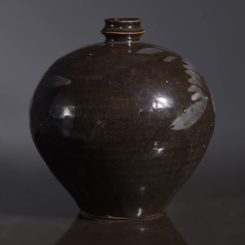 金/元 磁州窯黑釉鐵鏽花嘟噜瓶 | A Chinese Cizhou Black Glazed Jar, Duluping, Jin/Yuan Dynasty - 图3