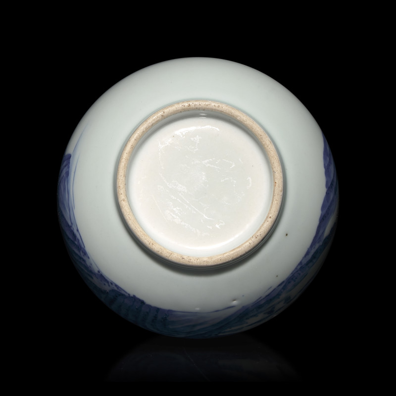 日本江戶-明治早期 平戶燒青花山水圖葫蘆瓶 | A Japanese Hirado Blue and White Double-Gourd Vase, Edo to Early Meiji Period - 图4