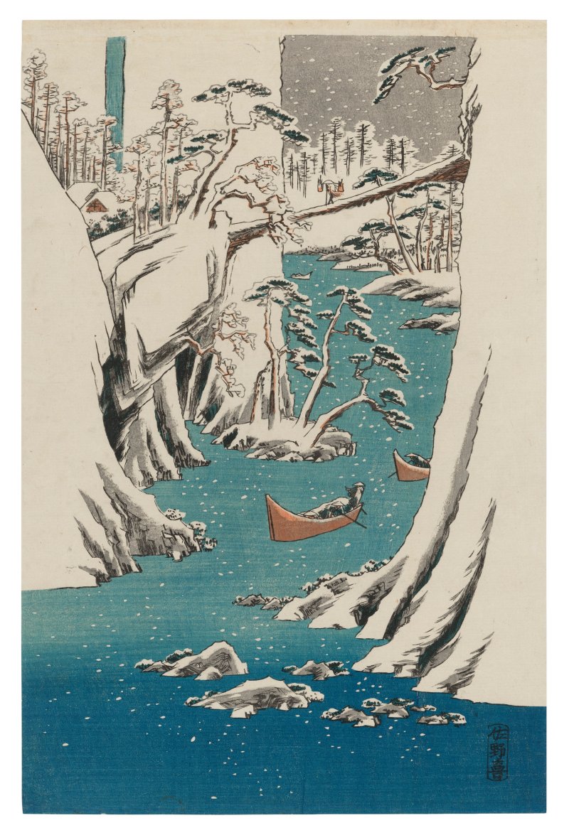UTAGAWA HIROSHIGE (1797-1858)  The Fuji River in Snow - 图4