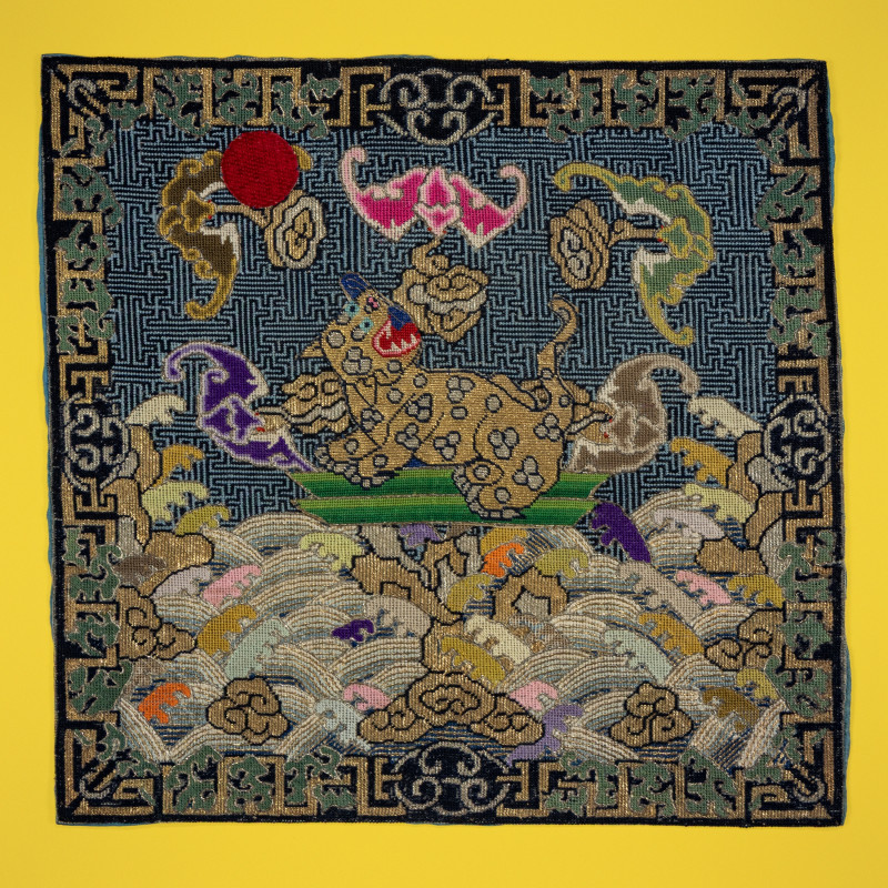 晚清-民國 刺綉武官補子六種 | Six Chinese Embroidered Silk Military Rank Badges, Late 19th-Early 20th Century - 图2