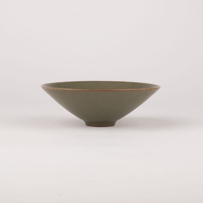    青釉鳳紋斗笠盞 - 图3