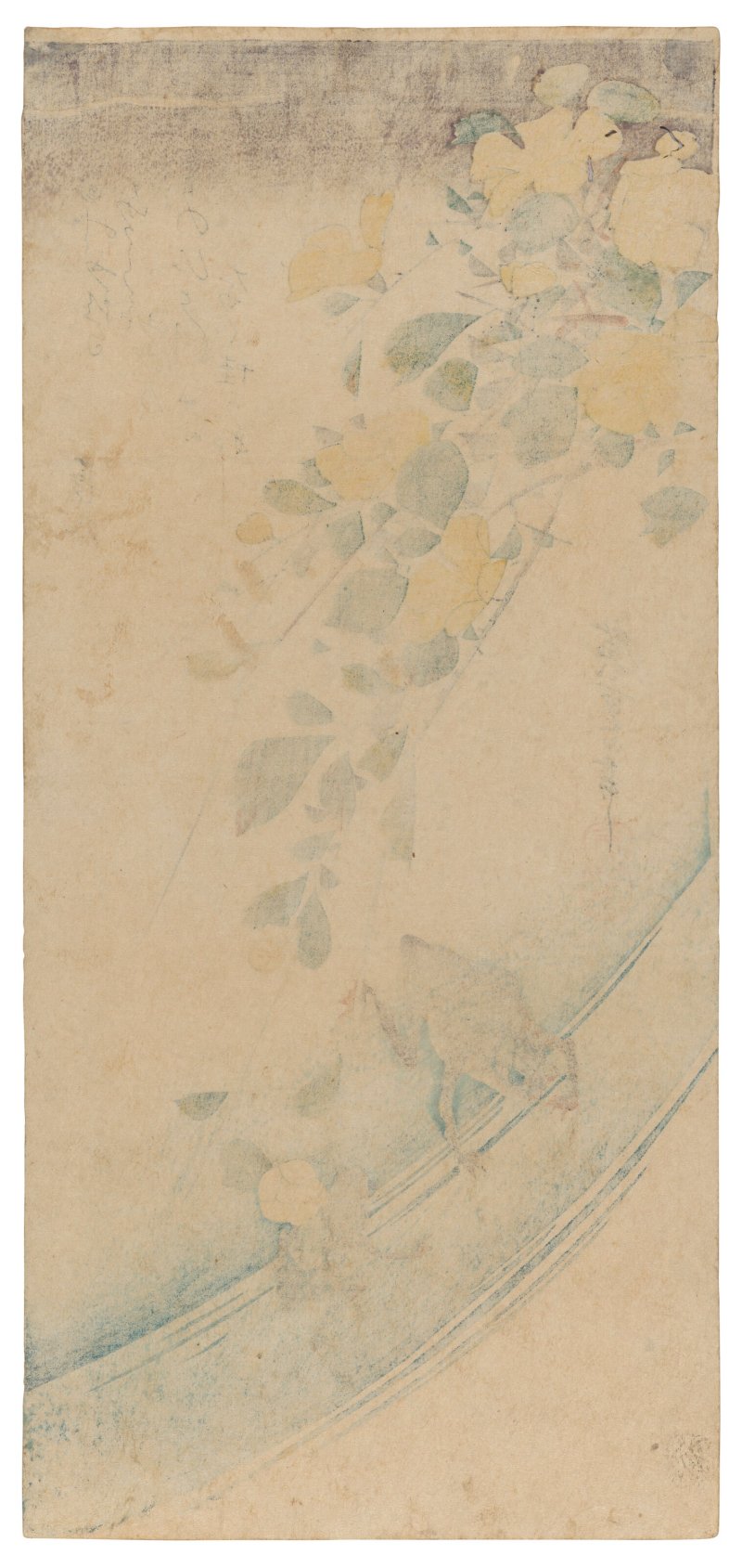 UTAGAWA HIROSHIGE (1797-1858)  Japanese Kerria (Yamabuki) and Frogs - 图2
