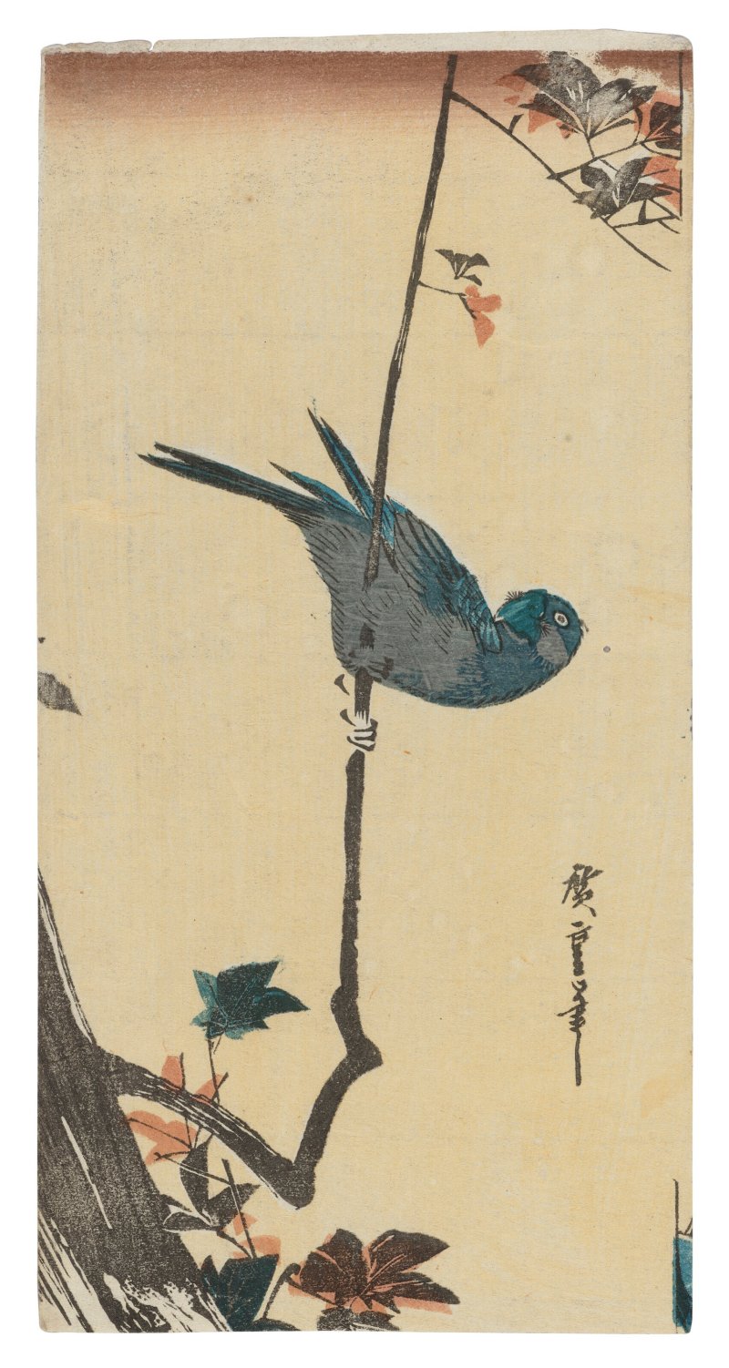 UTAGAWA HIROSHIGE (1797-1858)  A set of three bird and flower prints - 图2