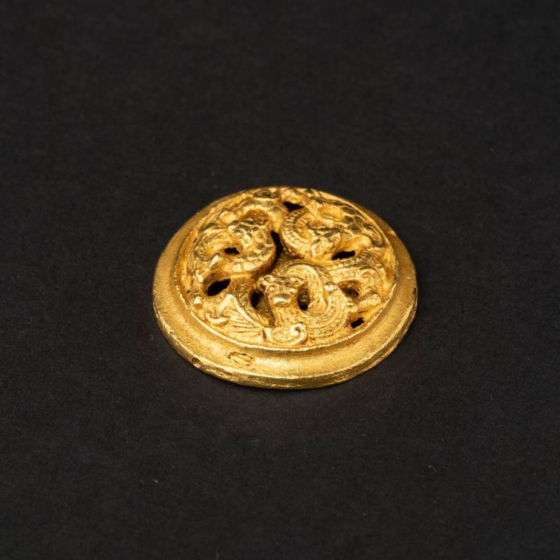    戰國 螭龍紋金泡 - 图1