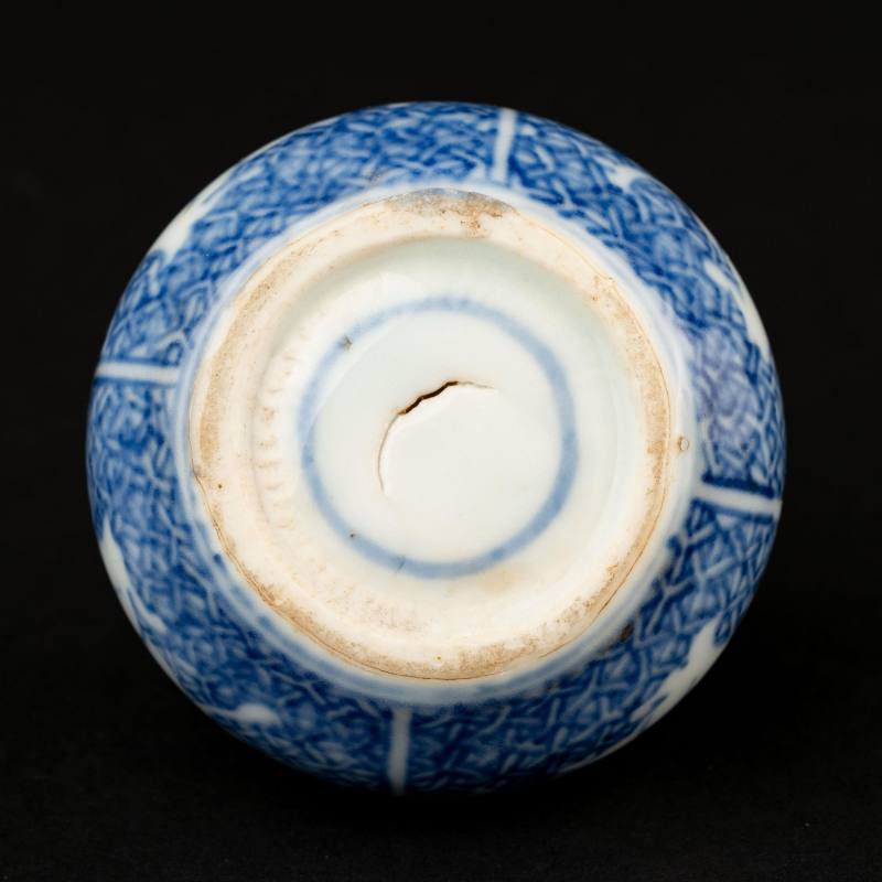    明末 青花祥瑞兔紋茶入 - 图8