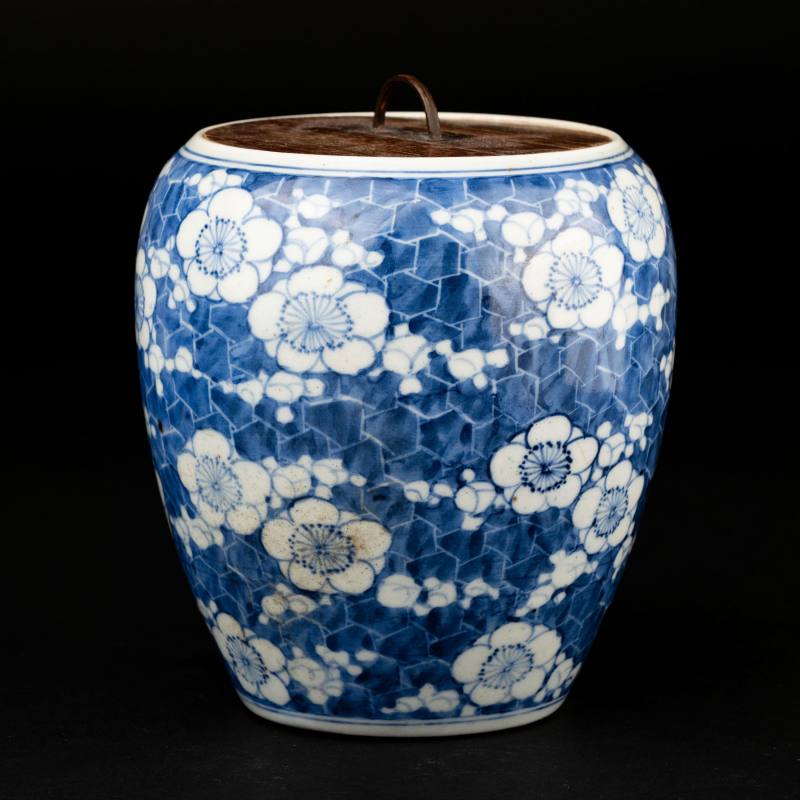    清 青花冰梅水指 - 图4