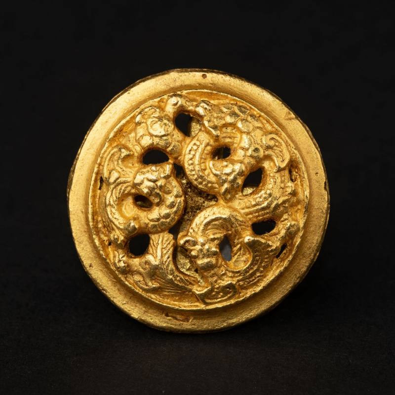    戰國 螭龍紋金泡 - 图2
