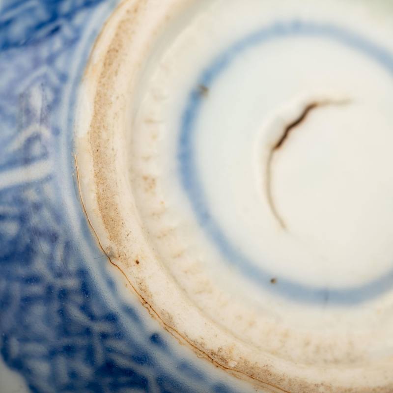    明末 青花祥瑞兔紋茶入 - 图9
