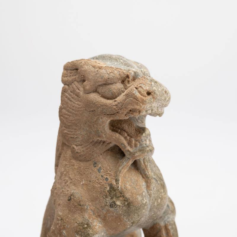    唐 豹斑石獅座像 - 图8