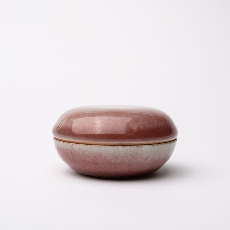    清 缸豆紅蓋合 - 图2