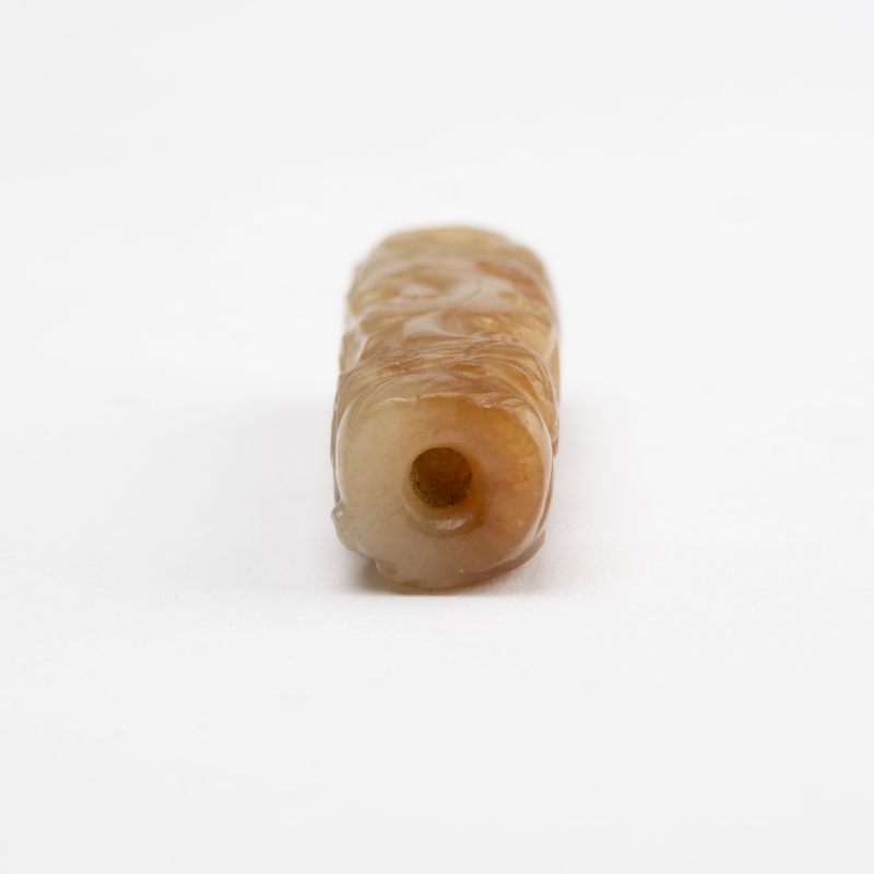    宋 白玉紅沁龍紋樂子 - 图6