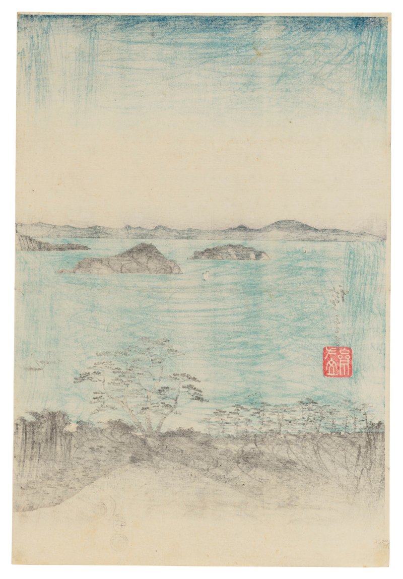 UTAGAWA HIROSHIGE (1797-1858)  Buyo Kanazawa hassho yakei (Eight night views of Kanazawa, Musashi Province) - 图3