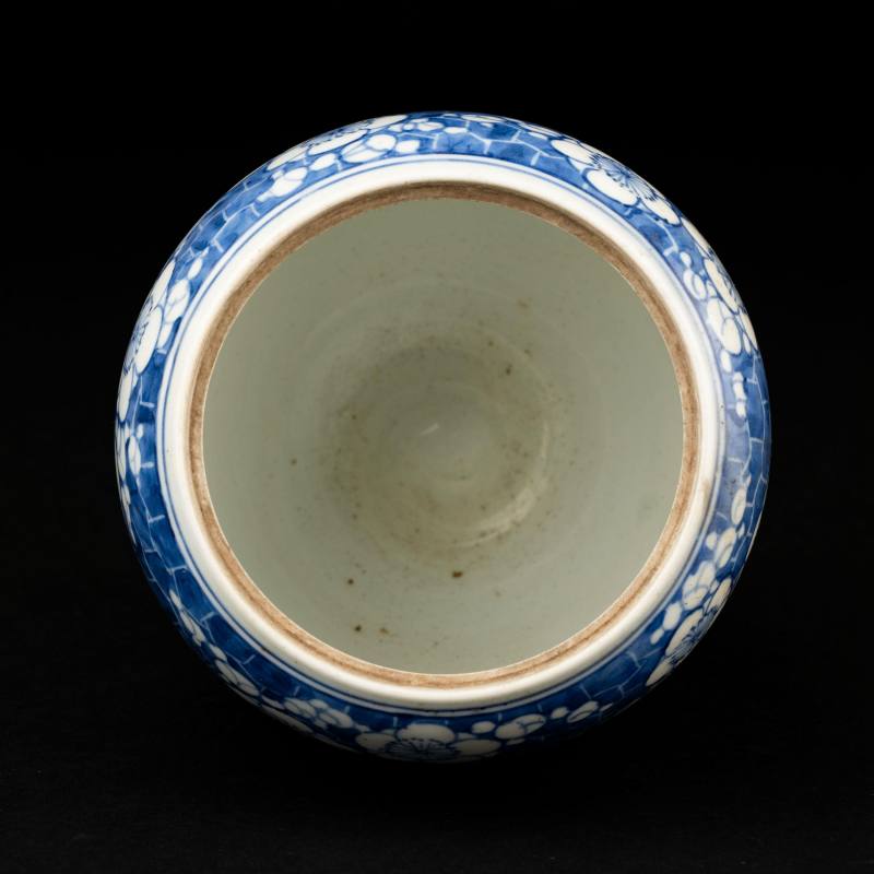    清 青花冰梅水指 - 图6