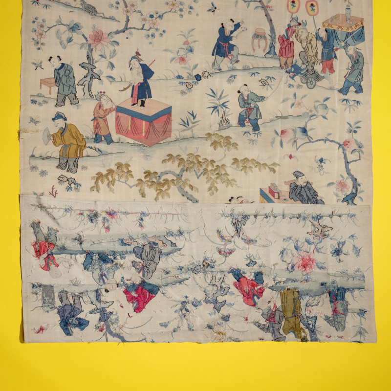 清晚期 緙絲百子圖大挂賬 | A Large Chinese Kesi Silk 'Hundred Boys' Panel, Circa 1880 - 图3