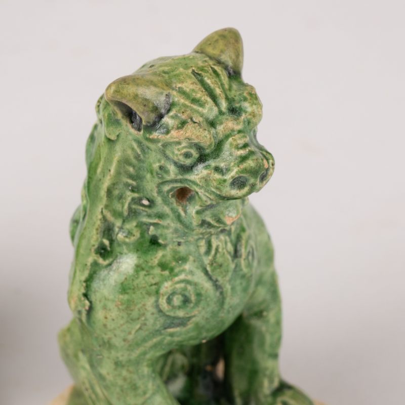    唐 綠釉獅像兩點 - 图6
