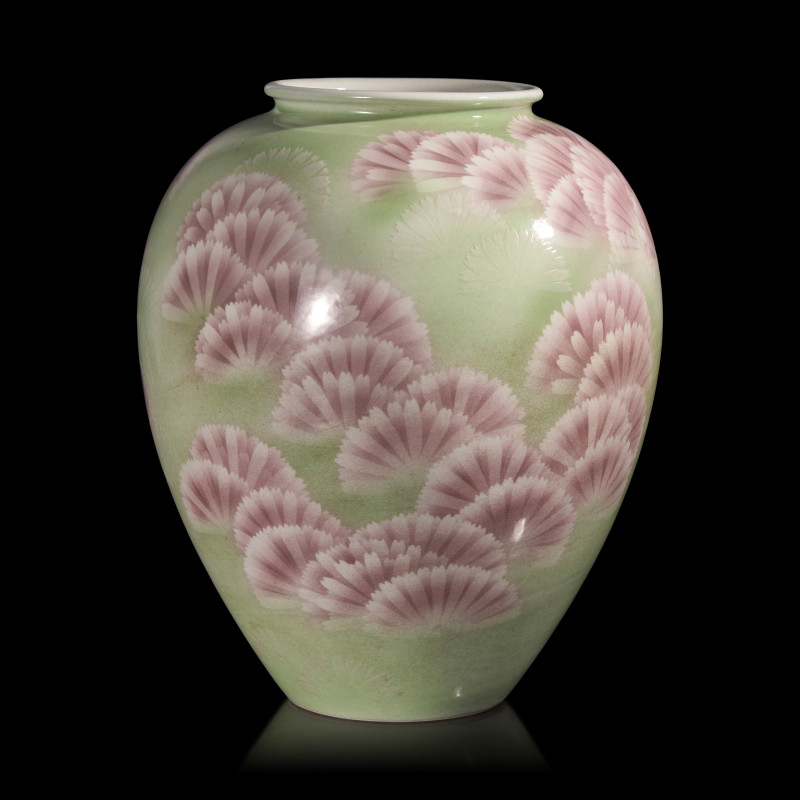 日本明治時期 宮川香山製芙蓉花大罐 | A Large Japanese Porcelain Vase, Makuzu Kozan, Meiji Period