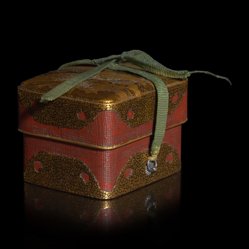 日本江戶時代 日本蒔繪漆盒 | A Japanese Gold Lacquer Rectangular Covered Box, tebako , Edo Period - 图2