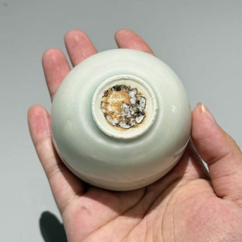 明代 青白釉杯、托一套 - 图4